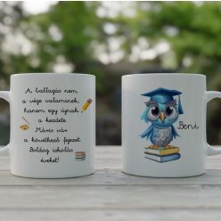   Személyre szóló óvodás ballagási bögre – Baglyos kisfiús