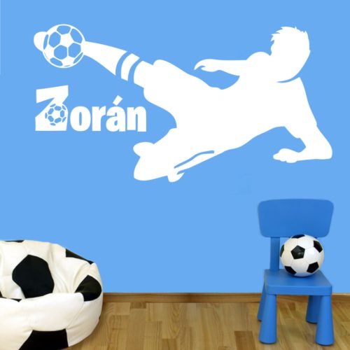 Fiús szoba 10 Focista névvel falmatrica