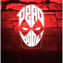 Deadpool 7 színű 3D LED lámpa