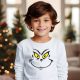 Unisex karácsonyi hosszú ujjú gyerek póló – vicces arcmintával
