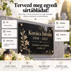 Sírtábla tervező