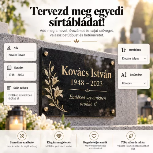 Sírtábla tervező