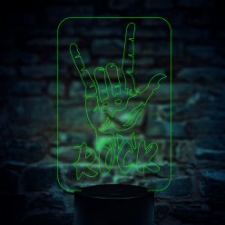 Rock 3D hatású Led lámpa