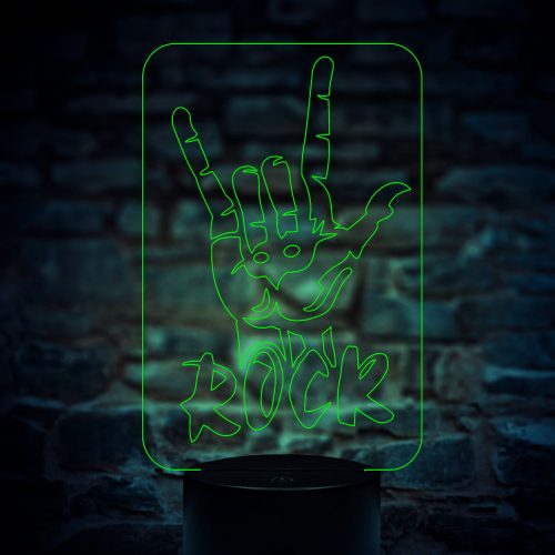 Rock 3D hatású Led lámpa