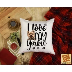 I love my yorkie egyedi párna