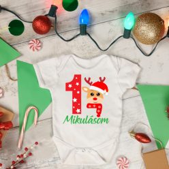 Első Mikulásom Rénszarvasos baba body