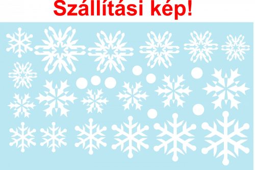 Karácsonyi hópehely ablakmatrica szett – 19 db