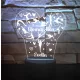 Ritmikus gimnasztikás 3D LED lámpa – szív formában, egyedi névvel