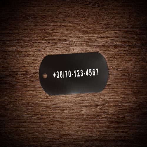Kutyabiléta, dögcédula 1 oldalas (név vagy telefonszám)