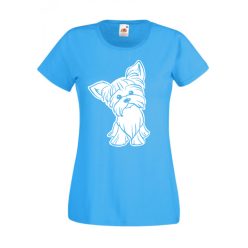 Fiú Yorkshire terrier női póló