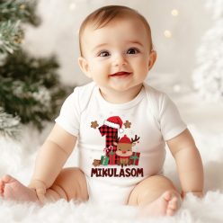 Első mikulásom Rénszarvasos baba body