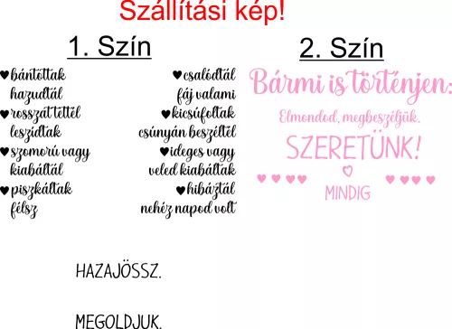Bármi is történjen – Családi szeretet idézet falmatrica (1. változat)