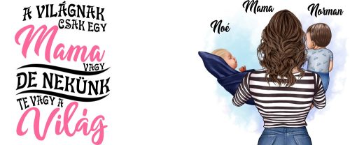 Egyedi Mama-Unokái bögre Baba-Kisfiú