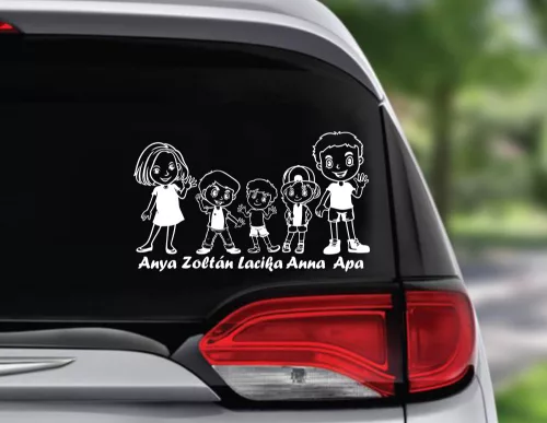 Anya Fiú Kisfiú Nagylány Apa autósmatrica