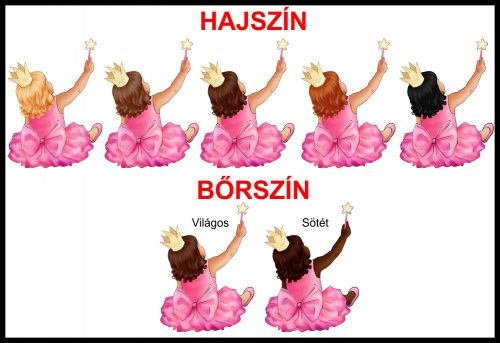 Személyre szabható családi póló szett kislány motívummal – baba bodyval