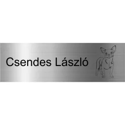   Gravírozott postaláda tábla kutyával – Elegáns dekoráció