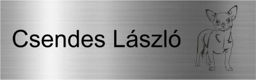 Gravírozott postaláda tábla kutyával – Elegáns dekoráció