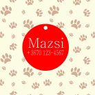 Kör alakú biléta kicsi egyoldalas (1 oldal: név és telefonszám)