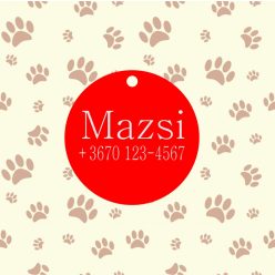   Kör alakú biléta kicsi egyoldalas (1 oldal: név és telefonszám)