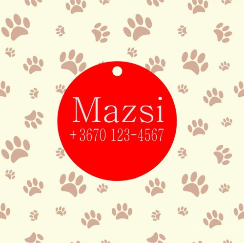 Kör alakú biléta kicsi egyoldalas (1 oldal: név és telefonszám)