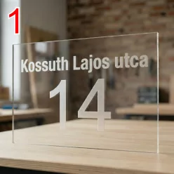   Gravírozott plexi házszámtábla 49×24 cm – Telibe gravírozott