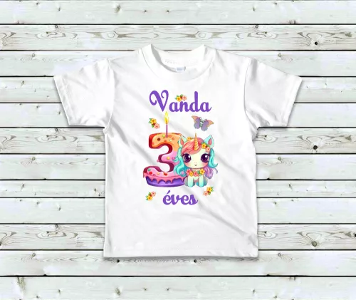 Unicornisos 3 éves lettem baba póló