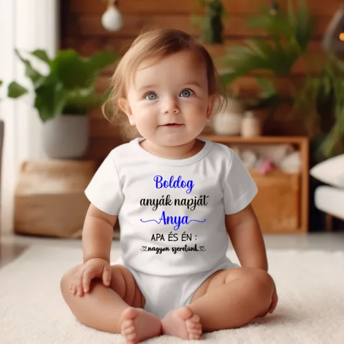 Apa és Én Nagyon Szeretünk! – Anyák Napi Köszöntő Baba Body