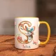 Monogrammos pillangós bögre – egyedi névvel, kistündéreknek tervezve