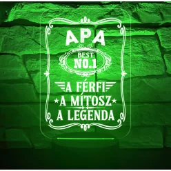 APA 3D hatású led lámpa