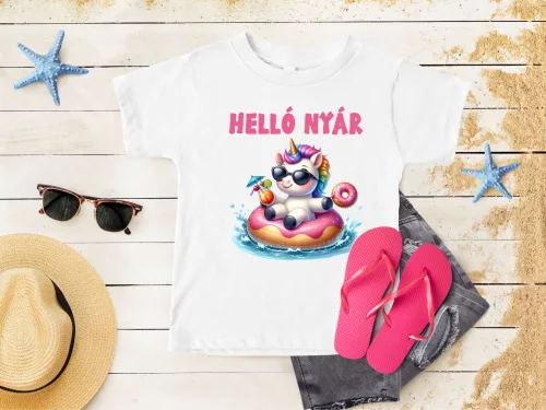 Helló Nyár Unicornisos Baba póló