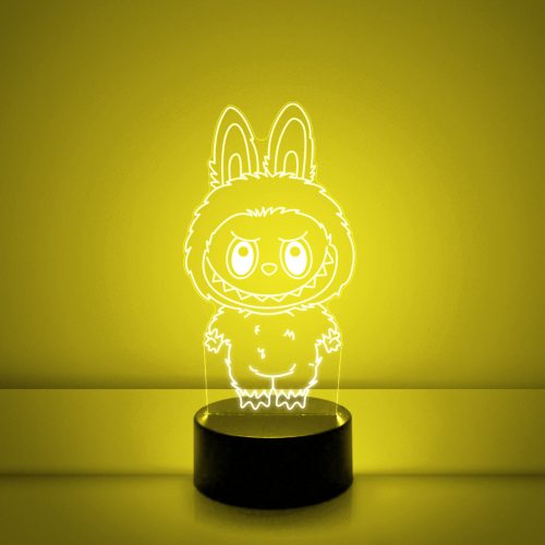 Labubu 7 színű 3D LED lámpa