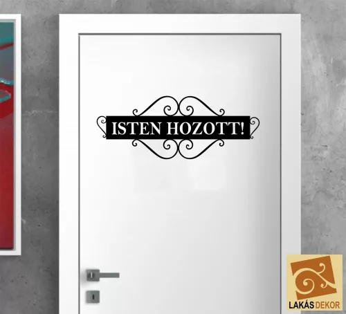 Isten hozott ajtómatrica