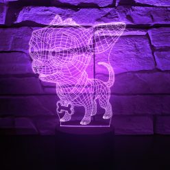 Chihuahua 7 színű 3D LED lámpa