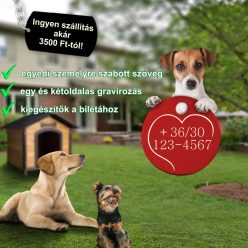   6. Kör alakú biléta, telefonszám vagy név, nagy szívben