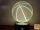 Kosárlabda led lámpa 3D hatású