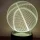 Kosárlabda led lámpa 3D hatású