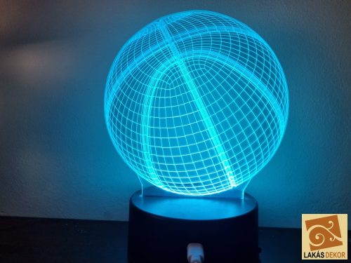 Kosárlabda led lámpa 3D hatású