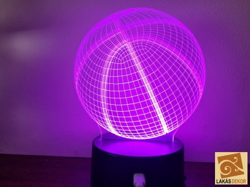 Kosárlabda led lámpa 3D hatású