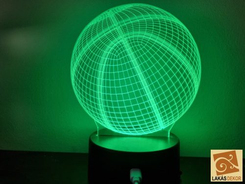 Kosárlabda led lámpa 3D hatású