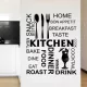 Kitchen falmatrica – Angol feliratokkal díszített konyhai dekoráció (1.változat)