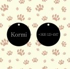 Kör alakú biléta kicsi kétoldalas (1 oldal: név, 2 oldal : telefonszám)