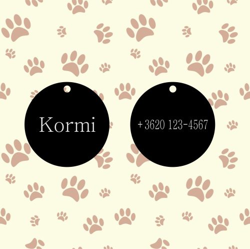 Kör alakú biléta kicsi kétoldalas (1 oldal: név, 2 oldal : telefonszám)