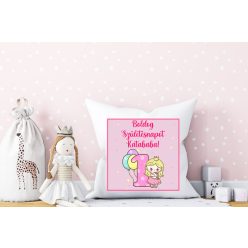 Királylányos szülinapi párna