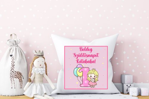 Királylányos szülinapi párna