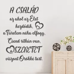 Család Ahol Az Élet Kezdődik – Idézetes Falmatrica