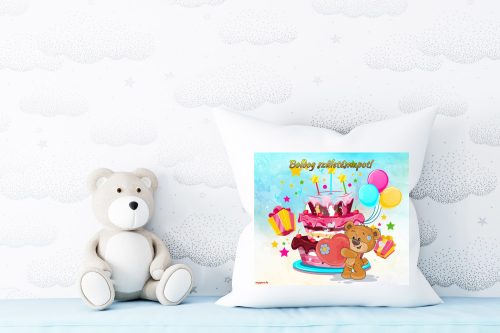 Boldog Szülinapot macis párna