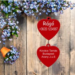   2. Szív alakú biléta (1.oldal Név és telefonszám; 2. oldal Gazda neve, címe)