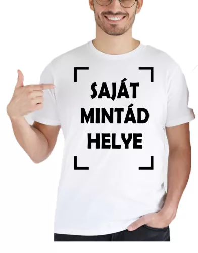 Egyedi férfi póló – Saját mintával és szöveggel nyomtatható ajándék