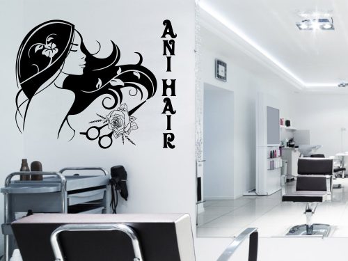 4. Fodrász szalon falmatrica névvel