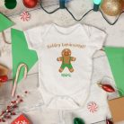 Boldog karácsonyt mézeskalács figurával baba body 